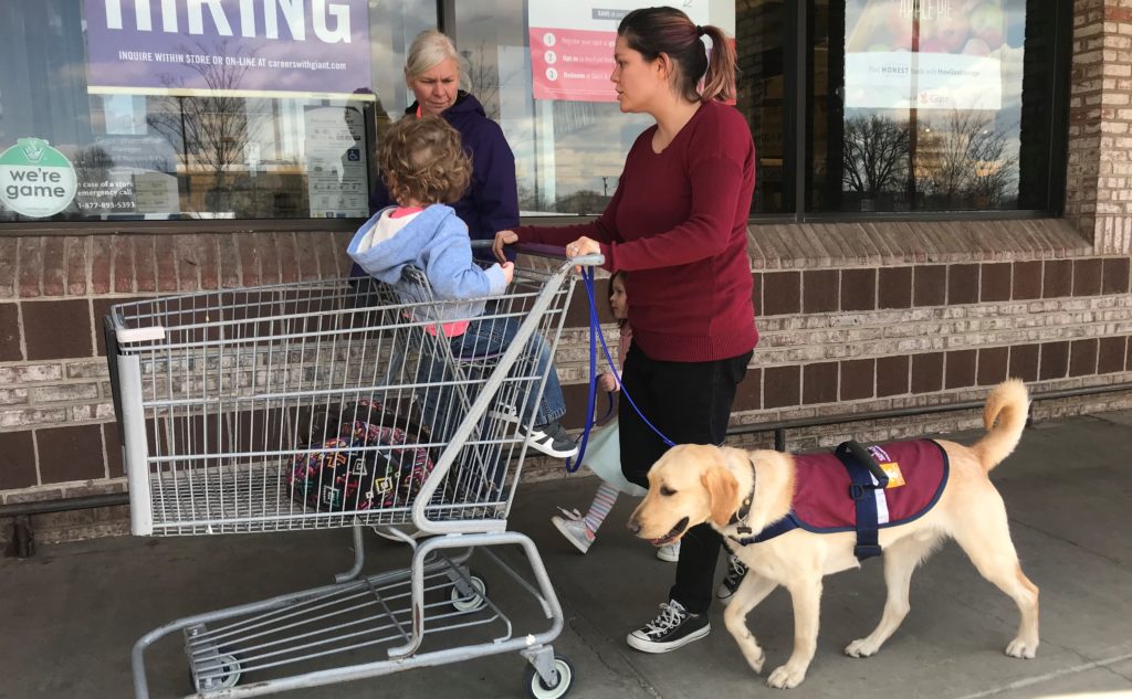 Autism Service Dog with family